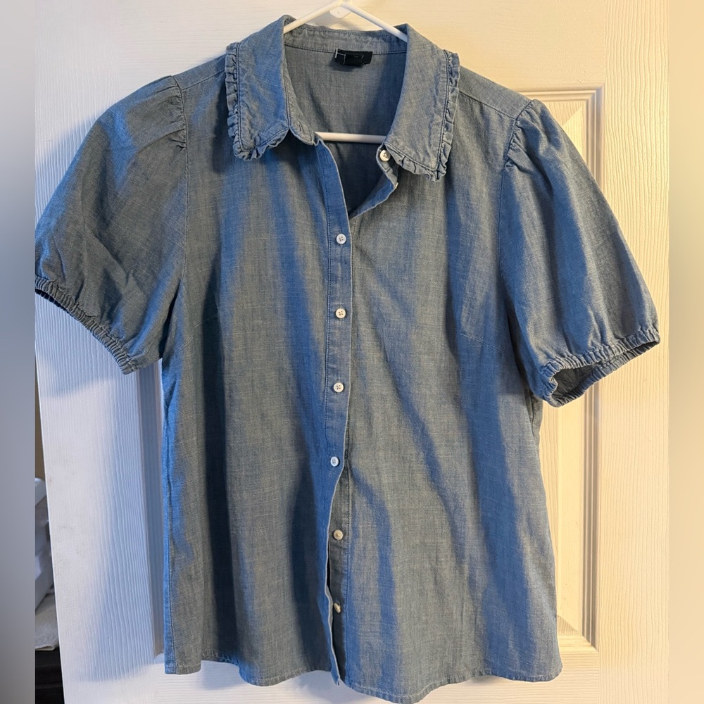 J. Crew Chambray Button-Up Shirt NWOT